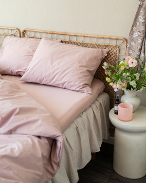 Fitted sheet | Adobe pink 