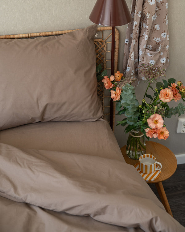 Fitted sheet | Dark beige 