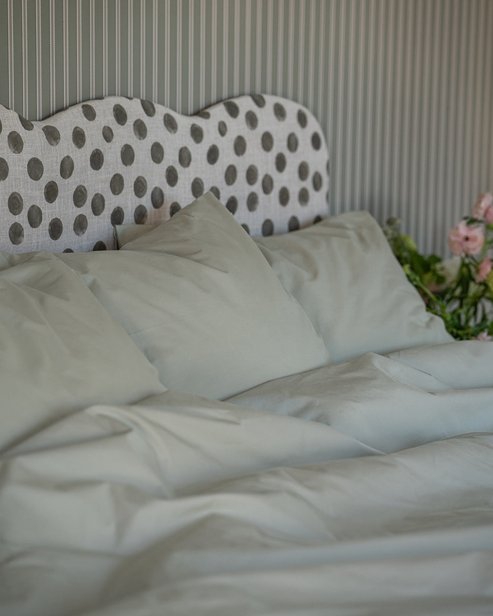 Folkness Double Duvet | Haze green