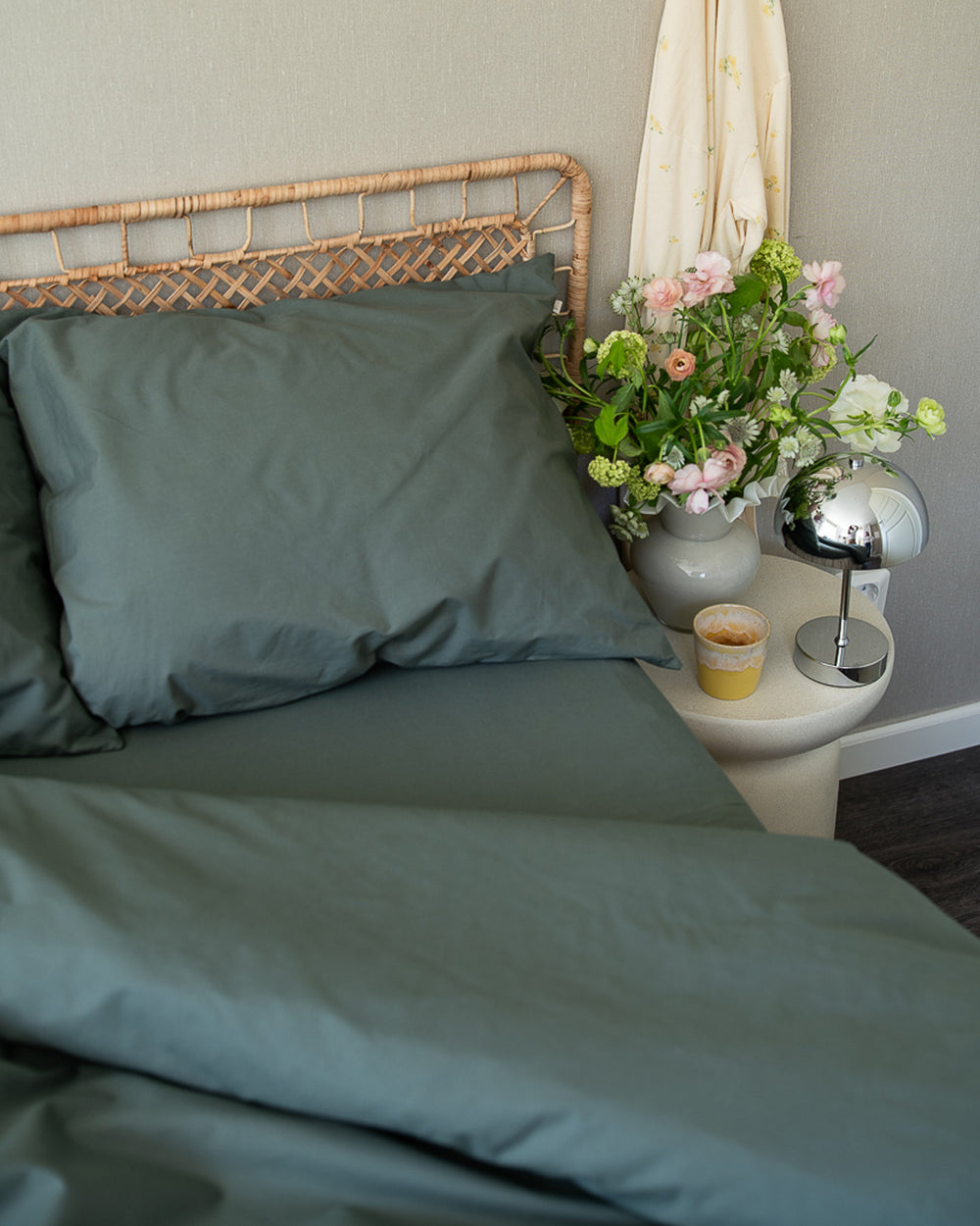 Fitted sheet | Thyme green 