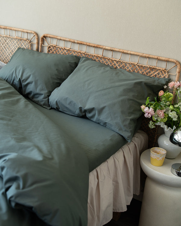 Fitted sheet | Thyme green 