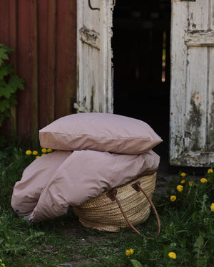 Dubbeltäcke & 2 Örngott | Adobe pink