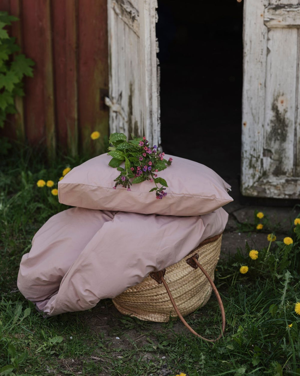 Folkness Summer duvet double | Adobe pink