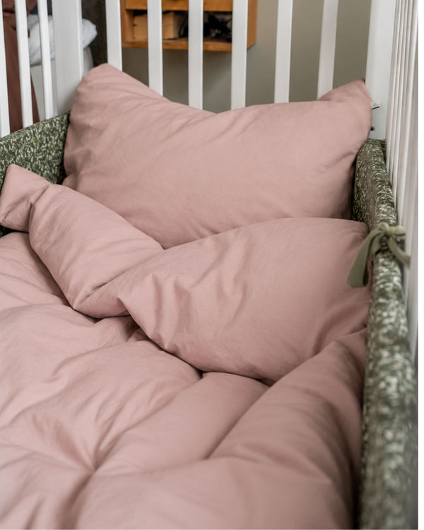 Crib duvet | Adobe pink 
