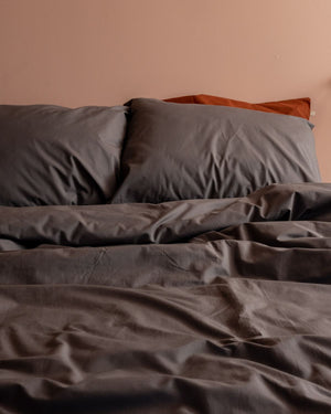 Dubbeltäcke & 2 Örngott | Dark grey