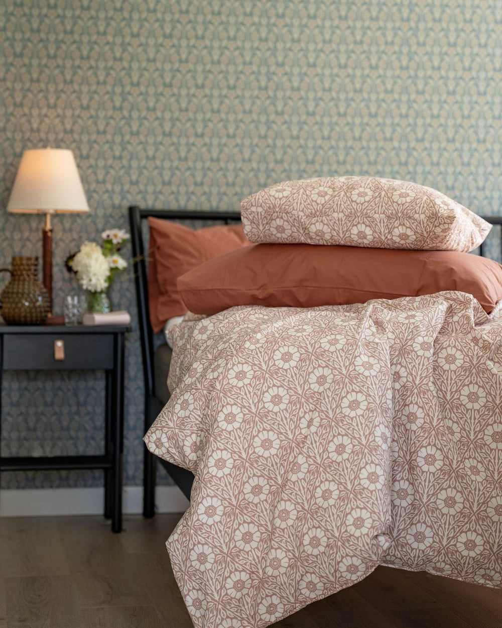 Dubbeltäcke & 2 örngott | Nyponros Red