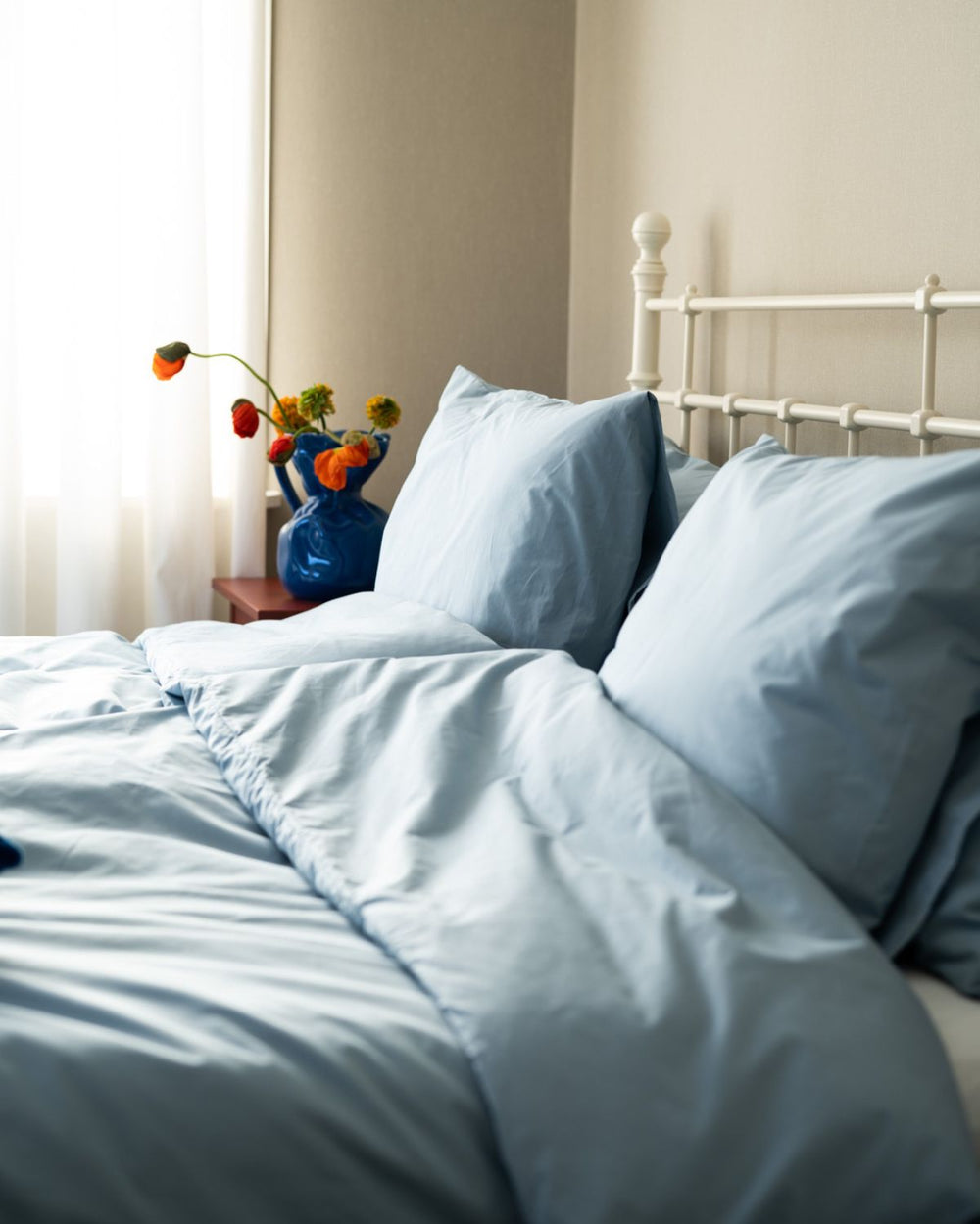 Folkness-täcke & 1 Örngott | Dusty blue