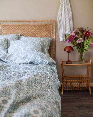 Folkness-täcke & 1 örngott | Nyponros Blue