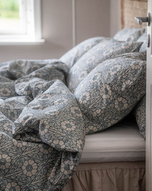 Folkness-täcke & 1 örngott | Nyponros Blue