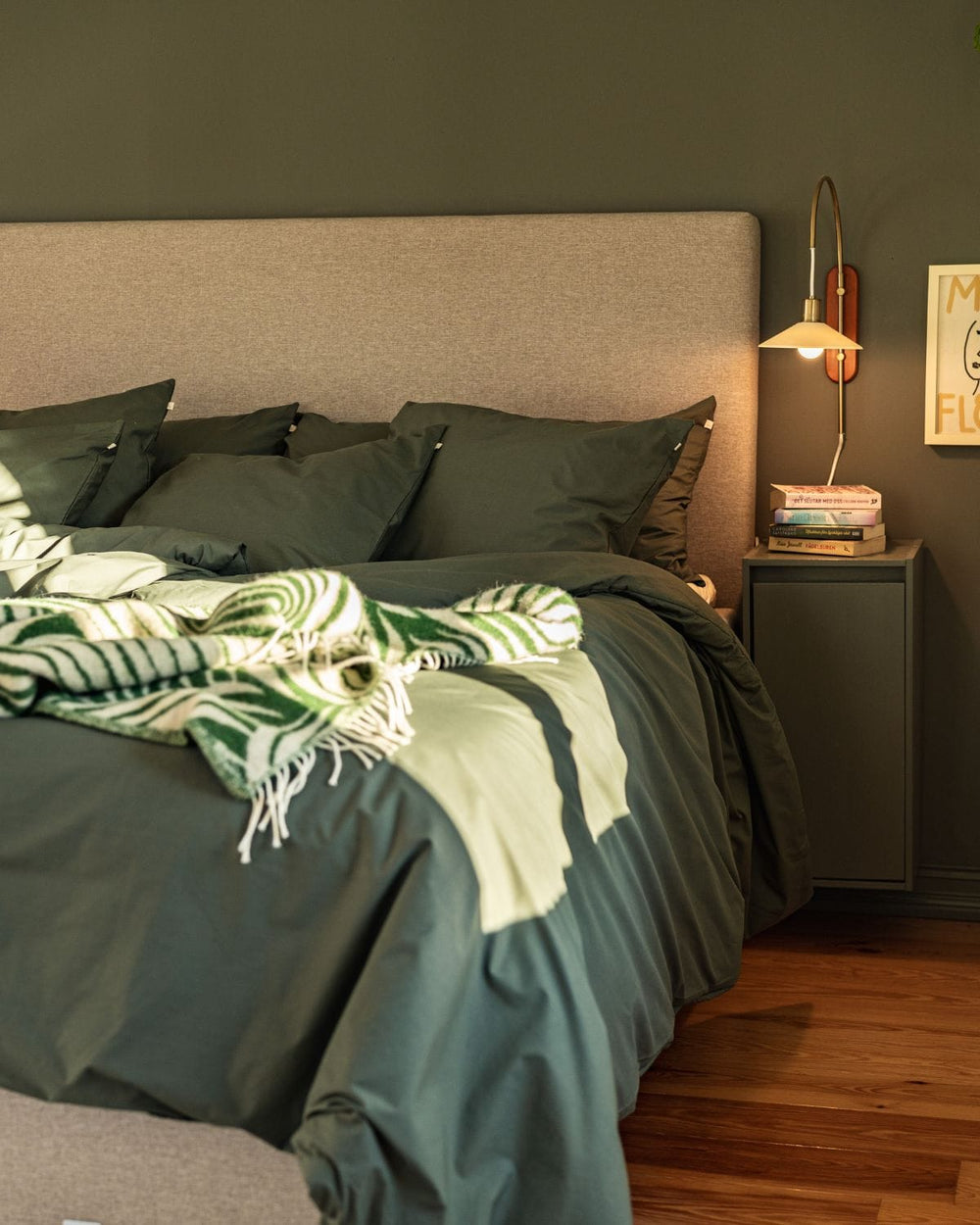 Folkness-täcke & 1 Örngott | Thyme green