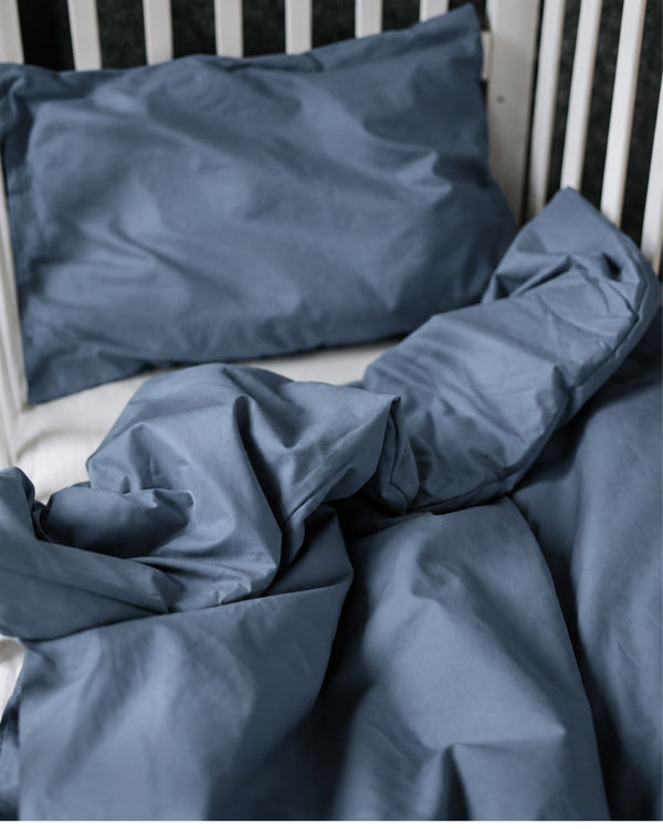 Crib duvet | Stormy blue 
