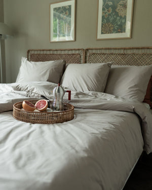 Folkness-täcke & 1 örngott | Warm grey