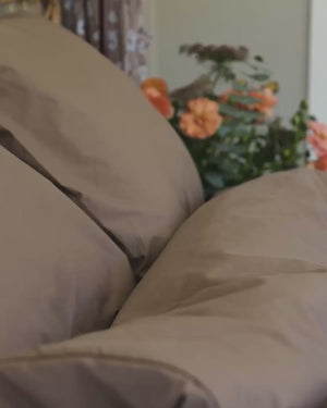 Folkness Double Duvet | Dark Beige